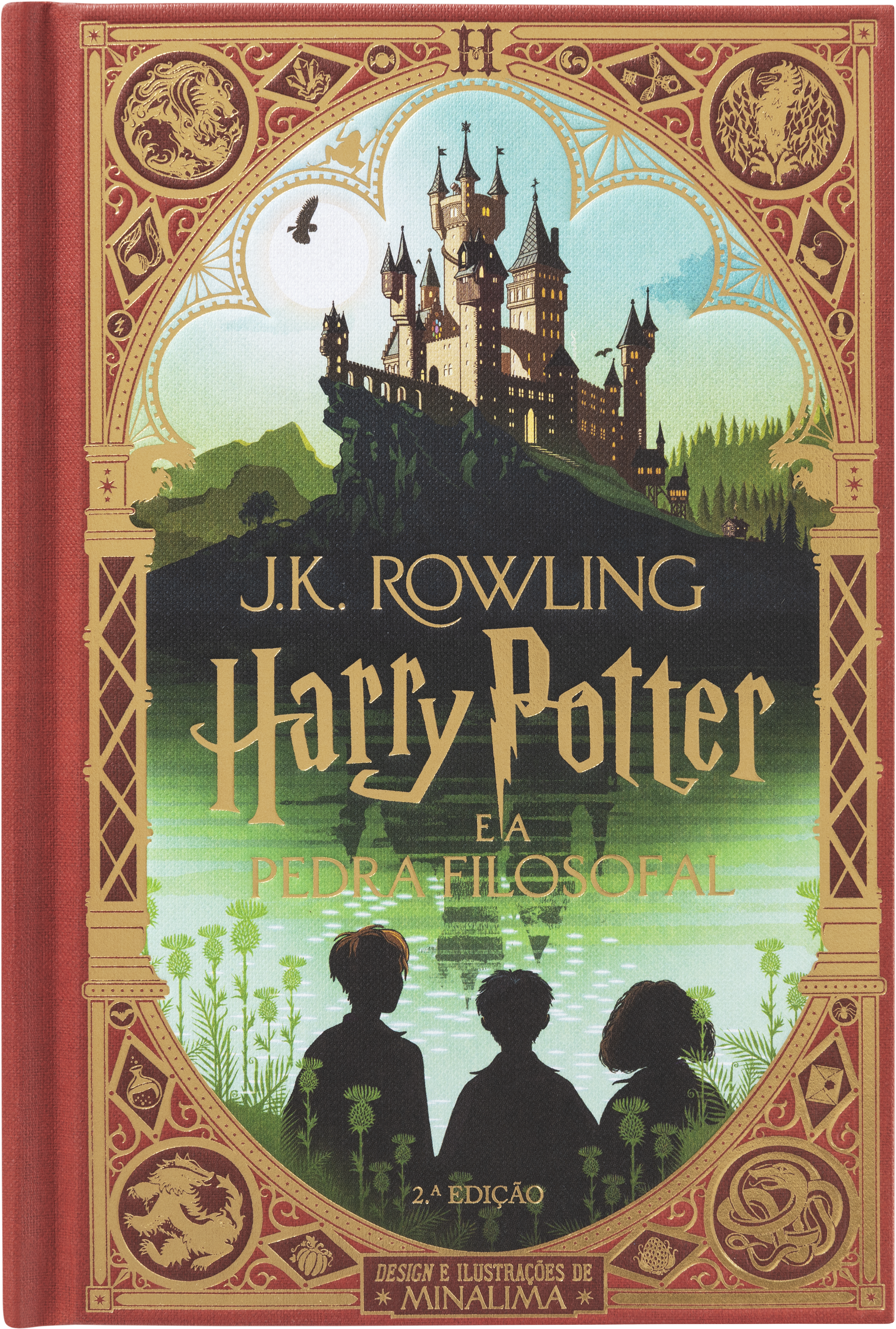 Capa de Harry Potter e a Pedra Filosofal — MinaLima Interativa (Portugal)