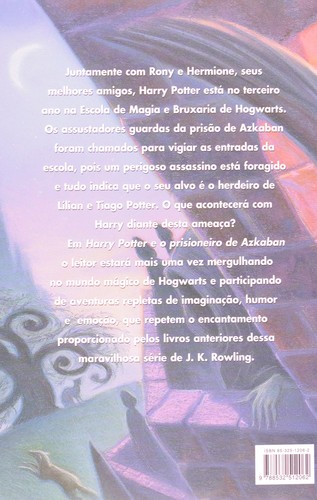 Capa de Harry Potter e o Prisioneiro de Azkaban — Rocco (Original) (Alt) (Brasil)