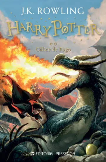 Capa de Harry Potter e o Cálice de Fogo — Jonny Duddle — Presença (2020) (Portugal)